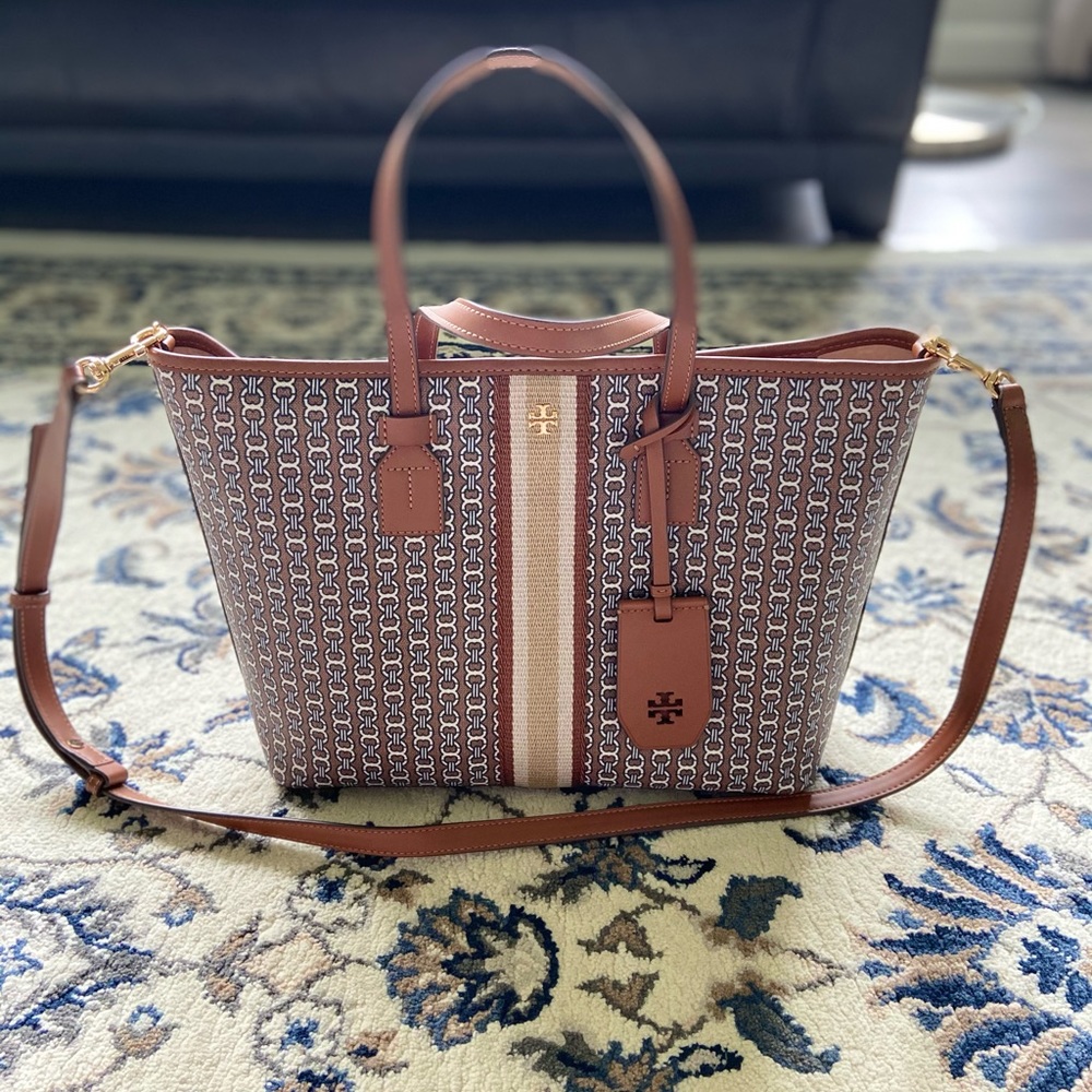 Tory Burch Gemini link print tote- Small